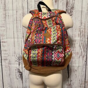 Roxy Aztec‎ Print Colorful Backpack